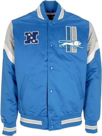 Mitchell & Ness Detroit Lions Bomberjack NFL Teamkleuren - Heren - Bomber jackets - Blauw - XL - Polyester - Jassen