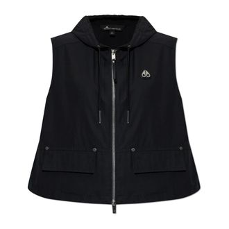 Moose Knuckles Vests, female, Black, Size: XS Elevate Hooded Vest
