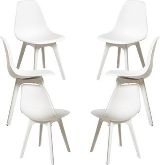 Regalos Miguel Packs Sillas Comedor - Pack 6 Sillas Kelen Suprym - Blanco