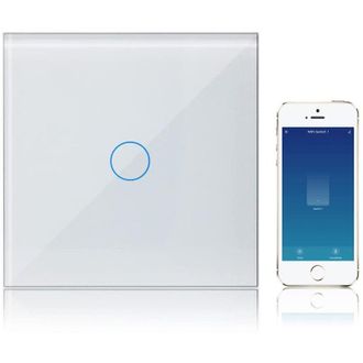 Elle Interruptor T&aacute;ctil Inteligente Wifi De 2,4 Ghz - Compatible Con Alexa Y Google Assistant - Panel De Vidrio Templado - F&aacute;cil Instalaci&oacute;n