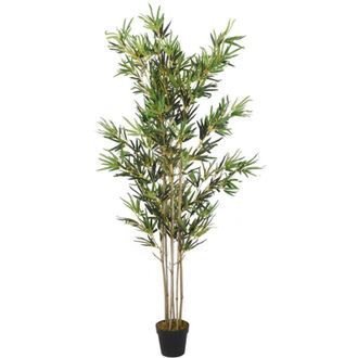 vidaXL Rbol de bambú artificial con 1380 hojas verde 200 cm Vidaxl