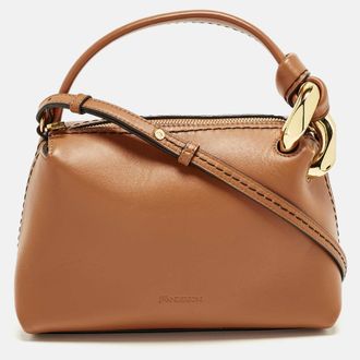 J.W.Anderson J. w.anderson Corner Small Brown Leather Shoulder Bag