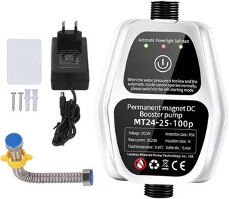 OEM Bomba De Refuerzo De Presi&oacute;n De Agua Autom&aacute;tica De 100 Pa Con Controlador Autom&aacute;tico De 24 V Cc Y 25 L/min Para Grifo De Ducha Mural Y Cocina