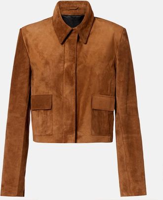 Nour Hammour Bleeker cropped suede jacket