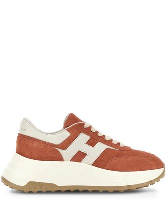 Hogan Hi-Fi suede sneakers - women - Calf Leather/Fabric/Rubber - 37.5 - Brown