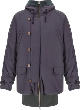 Magliano Purple Hooded Parka Jacket