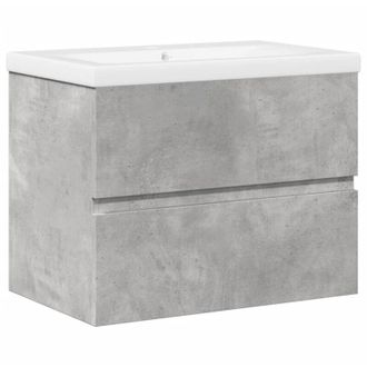vidaXL Vidaxl - Set Muebles De Ba&ntilde;o 2 Piezas Madera Contrachapada Gris Hormig&oacute;n