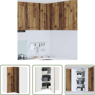 vidaXL Armadio angolare - Mobile da cucina Kalmar Legno vecchio 57 x 57 x 80 cm
