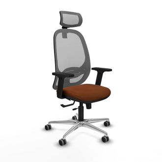 Piqueras y Crespo Silla De Oficina Piqueras Y Crespo Cilanco Gris Cuero Sint&eacute;tico