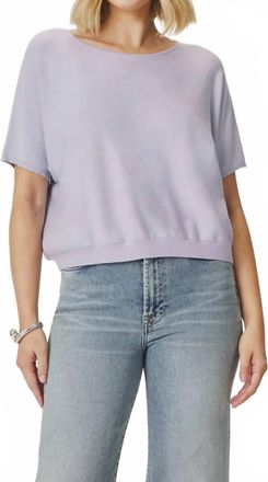 Splendid Womens Scoop Neck Short Sleeve Sweater In Lavender