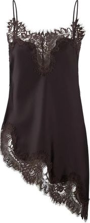 Riani Asymmetrische camisole top met kant - Dames - Tops zonder mouwen - Zwart - M - Polyester - Tops