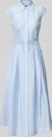 Copenhagen Muse Hemdblusenkleid aus Modal-Mix mit Spitze Modell COLE in Hellblau, Gr&ouml;&szlig;e XL