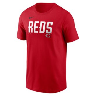 Nike Cincinnati Reds City Connect Wordmark Nike Mens MLB T-Shirt in Red | N19962QRED-APT