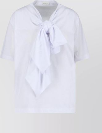 Dries Van Noten short sleeve top featuring knot detail