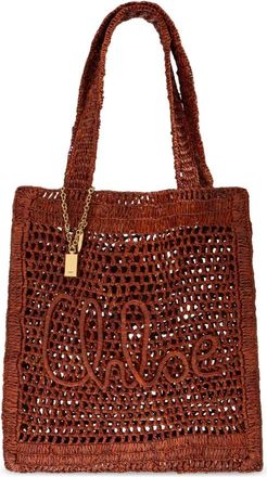Chlo&eacute; Schoudertas Zomer Banaan shopper type - Dames - Shoppers - Bruin - ONE Size - Tassen