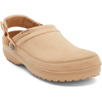 Crocs Classic Crafted Faux Suede Clog in Cashew at Nordstrom Rack, Size 10