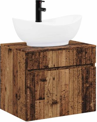 vidaXL Juego De Muebles De Ba&ntilde;o Madera Envejecida Madera De Ingenier&iacute;a Vidaxl