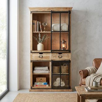Milani Home Nautilus - Mobile In Legno Di Mango Con Ante E Cassetti
