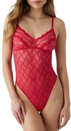 b.tempt'd by Wacoal Lace Kiss Bodysuit in Crimson Red at Nordstrom Rack, Size Large