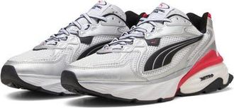 Puma Fade NITRO Sneaker in Puma Silver/Puma White/Red at Nordstrom, Size 8.5