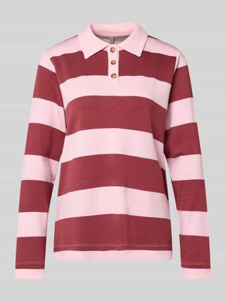 Soyaconcept Sweatshirt mit Polokragen Modell BARNI in Rosa, Gr&ouml;&szlig;e XXL