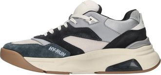 Santoni Su&egrave;de en stoffen sneakers - Heren - Sneakers - Veelkleurig - 40 EU - Su&egrave;de - Schoenen