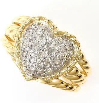 C&A Platinum Yellow Gold Yellow Gold (18K) Platinum 900 Band Ring (Pre-Owned)