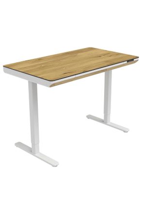 Xora Schreibtisch, Weiß, Eiche Artisan, Metall, Kunststoff, Holzwerkstoff, 1 Schubladen, rechteckig, eckig, 70x73-118x120 cm, höhenverstellbar, Büromöbel, 