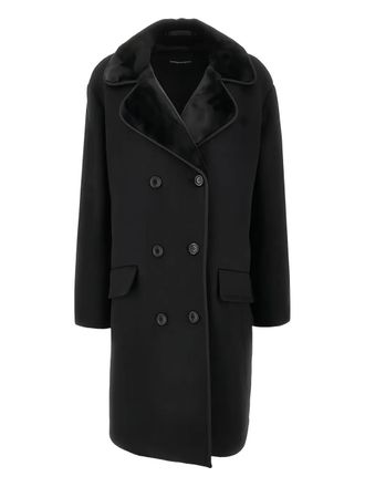 Emporio Armani double-breasted coat - Black
