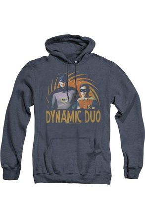 Gildan Batman Classic Tv Dynamic Adult Heather Hoodie / Hooded Sweatshirt