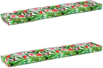 vidaXL Juego de cojines de paleta 2 pcs Selva tropical 200 x 40 x 8 cm Vidaxl