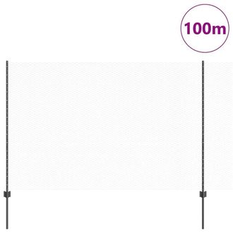 Berkfield Home Durable Fence Posts 22 pcs U-Channel Grey 160 cm Steel, Hexagon F