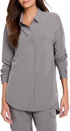Nic+Zoe Tech Stretch Top in Dark Olive at Nordstrom Rack, Size X-Small