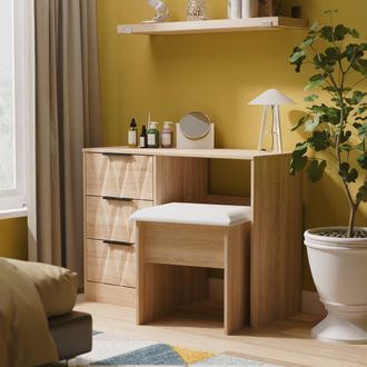 Welcome Furniture Calgary Ready Assembled Vanity in Bardolino Oak - Welcome Furniture | TJ Hughes