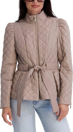 Kensie Quilted Peplum Jacket