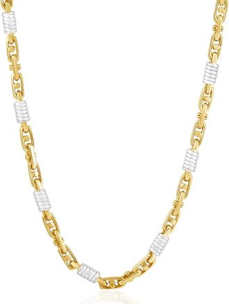 Pompeii3 Mens 14k Gold (74gram) or Platinum (139gram) 5.5mm Link Chain Necklace 24
