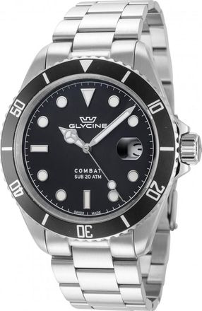 Glycine GL1060 Mens Combat Watch - Silver - One Size