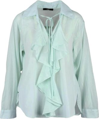 Seventy Lam&eacute; Blouse - Aqua Green