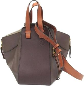 Loewe Pre-owned Handbags, female, Brown, Size: ONE SIZE Pre-owned Hammock Small Handbag