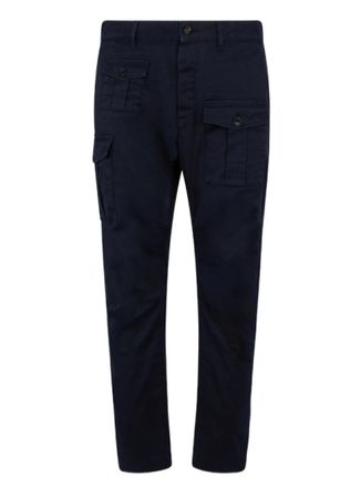 Dsquared2 Blue Solid Cargos Pants