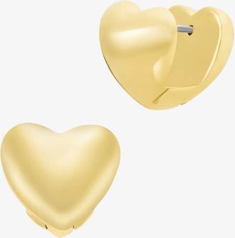 Michael Kors Puffy Heart Huggie Earrings