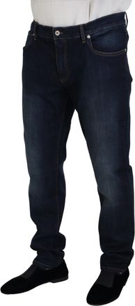 Dolce & Gabbana Mens Blue Cotton Straight Fit Casual Denim Jeans Elastane Clothing