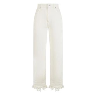 Paco Rabanne Jeans met franjes - Dames - Jeans - Wit - Maat: W26 Katoen