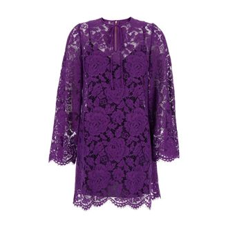 Dolce & Gabbana Dames, Jurken, Paars, Maat: XS Katoen