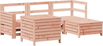 vidaXL Juego De Sof&aacute;s De Jard&iacute;n 5 Pzas Madera Maciza De Abeto Douglas Vidaxl