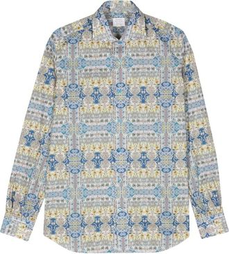 Mazzarelli Floral-print Cotton Shirt