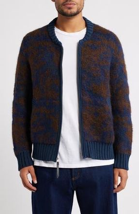 Corridor Jacquard Zip Sweater in Navy at Nordstrom Rack, Size Small