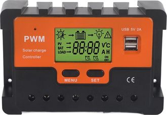 OEM Controlador Solar Pwm De 50 A, 12 V, 24 V, 48 V, Selecci&oacute;n Manual, Regulador De Carga Solar De 3 Etapas Con 2 Puertos Usb Para Salida De Rv De 5 V