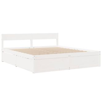 Berkfield Home Modern Bed Frame without Mattress White 180x200 cm Super King Sol