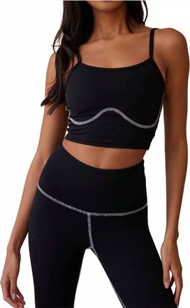 Strut-This Stitch Bra Top In Black And White